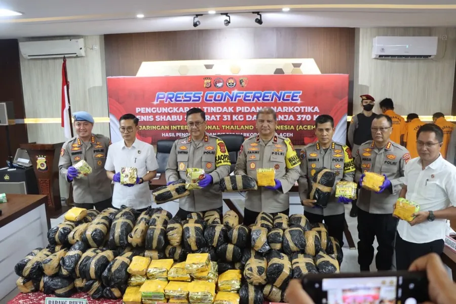 25 hari mengintai pelaku, Polda Aceh berhasil tangkap 31 kilogram sabu 
