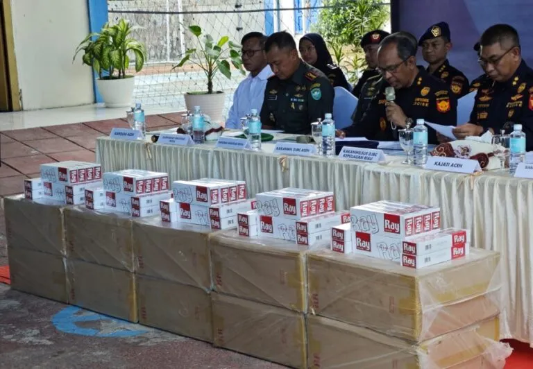 15,9 juta batang rokok ilegal kembali ditangkap di Peraian Aceh, kerugian negara capai Rp15 miliar