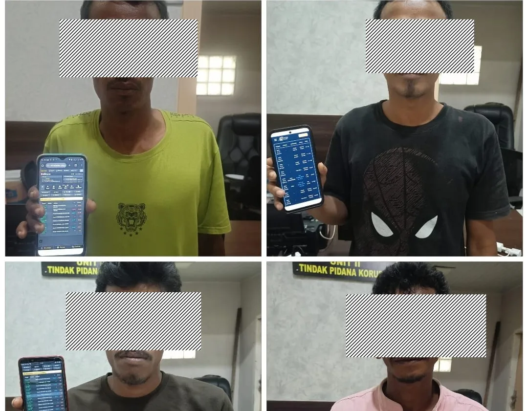 Empat warga berprofesi sebagai nelayan ditangkap Polresta Banda Aceh kasus judi online