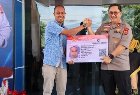 Kapolda Aceh luncurkan SIM C1 perdana di Polres Pidie Jaya, khusus untuk roda dua kapasitas 200-500 cc