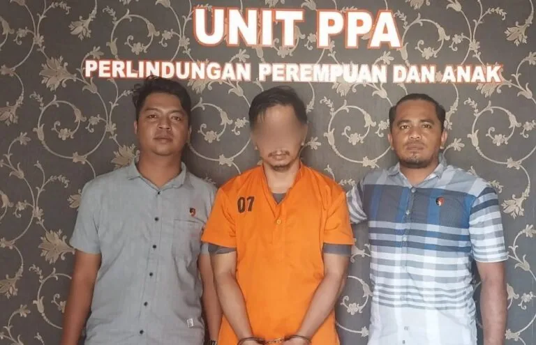 DWK pegawai BUMN di Langsa dicokok polisi atas kasus pelecehan seksual anak tirinya