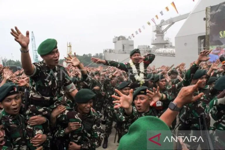 450 prajurit TNI pulang ke Aceh usai 16 bulan tugas di perbatasan Papua Nugini