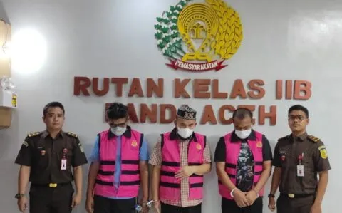 Tiga mantan pejabat Dinas Pendidikan Aceh ditahan di Rutan Kajhu