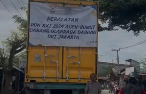 Truk angkut cabor dayung DKI Jakarta kecelakaan di Aceh Timur