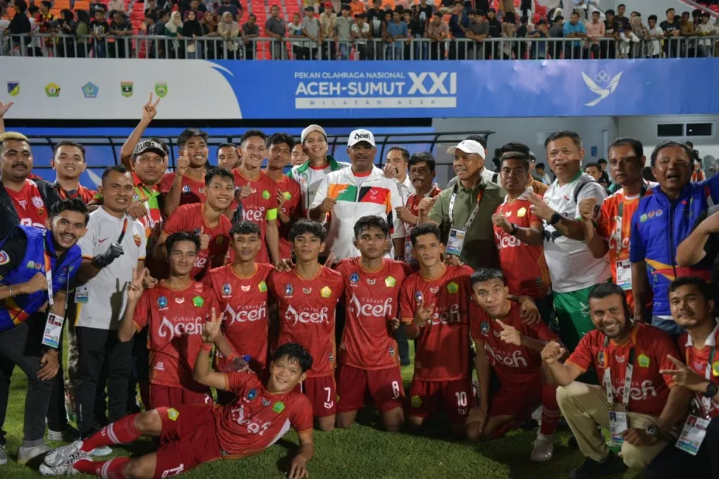 Kalahkan Jabar 1-2, sepakbola Aceh juara Grup A PON 2024