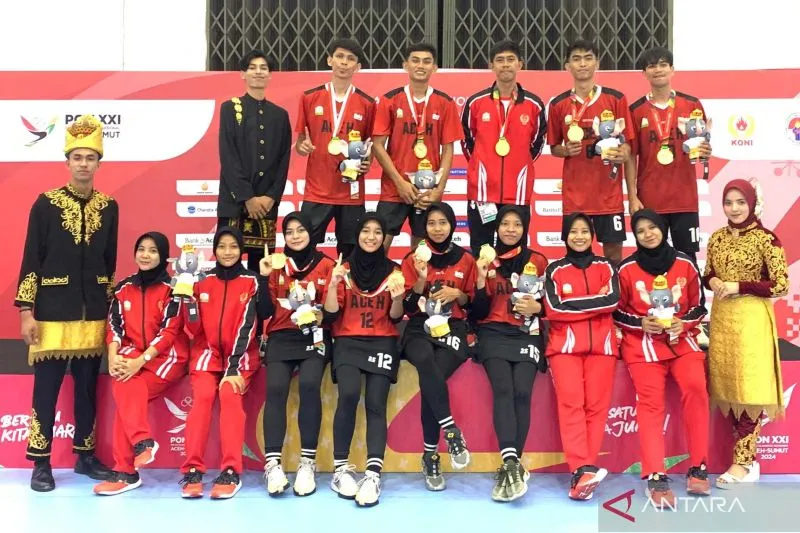 Tekuk Jawa Barat 6-9, tim PON Korfball Aceh raih emas