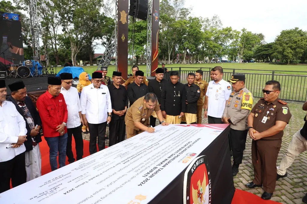 Hadiri deklarasi kampanye Pilkada Damai di Aceh Besar, Pj Bupati Muhammad Iswanto ajak semua pihak sukseskan pesta demokrasi
