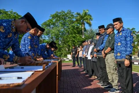 ASN Pemerintah Aceh ikrar netralitas Pilkada 2024, Pj Gubernur Safrizal : Jika terlibat saya tindak tegas