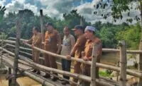 Jembatan Gantung Gampong Ara dibangun pada 2025, diusulkan sejak era Aiyub Abbas-Said Mulyadi