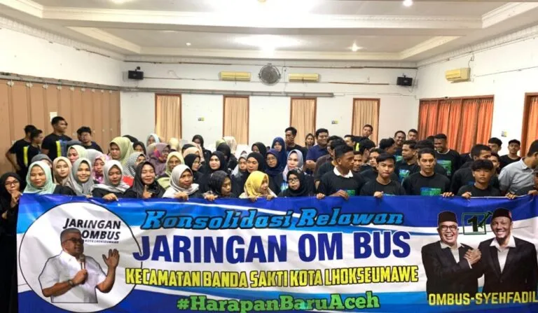 Relawan Jaringan Om Bus targetkan kemenangan 70 persen pasangan Bustami-Fadhil Rahmi di Kota Lhokseumawe