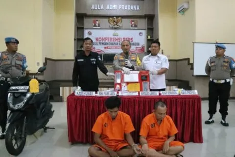 Dua warga ditangkap Polres Langsa dalam kasus kepemilikan 1 kg kokain