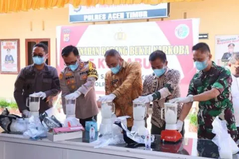 5,9 kilogram sabu dimusnahkan Polres Aceh Timur