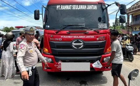 Warga Asahan Tewas Terlindas truk elpiji di Aceh Utara