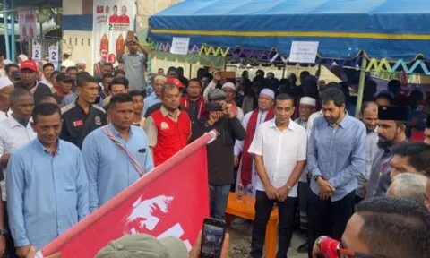 Hadiri Apel Siaga Pemenangan di Aceh Timur, Mualem : Aceh perlu investasi untuk buka lapangan kerja