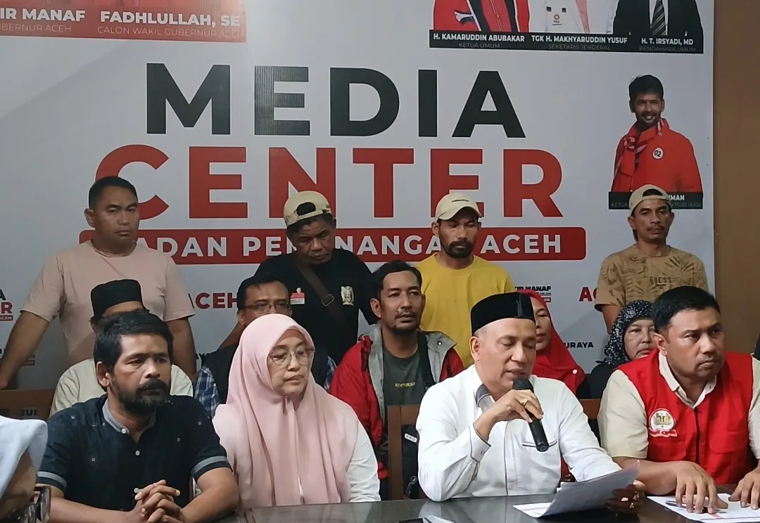 Tim Kawal Suara Badan Pemenangan Mualem-Dek Fadh nyatakan unggul di 15 daerah dengan perolehan suara 53,27 persen