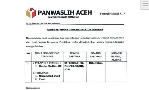 Panswalih Aceh hentikan laporan terhadap Yusri Pale dan Muhammad Daud