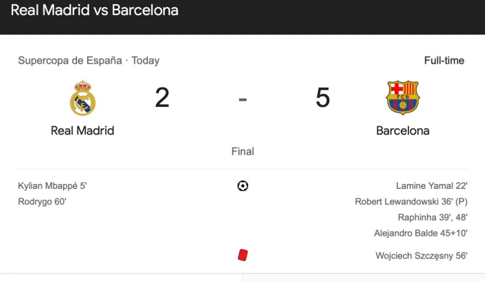 Gilas Madrid 5-2, Barcelona kampiun Piala Super Spanyol