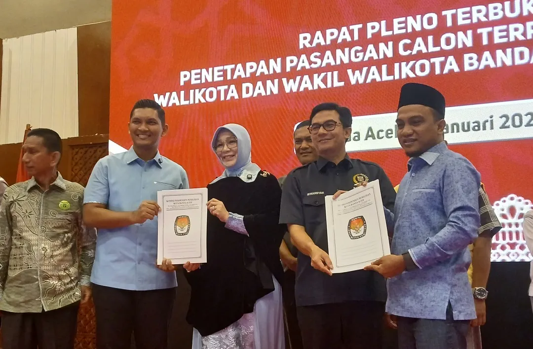 lliza - Afdhal Resmi Ditetapkan sebagai Wali Kota dan Wakil Wali Kota Banda Aceh 2025-2030