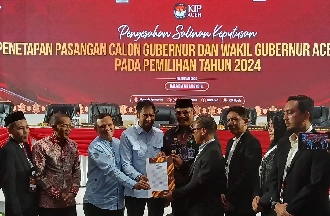 KIP tetapkan Mualem-Dek Fadh sebagai Gubernur dan Wakil Gubernur Aceh 2025-2030