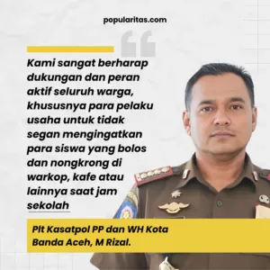 Plt Kasatpol PP dan WH Kota Banda Aceh, M Rizal. 