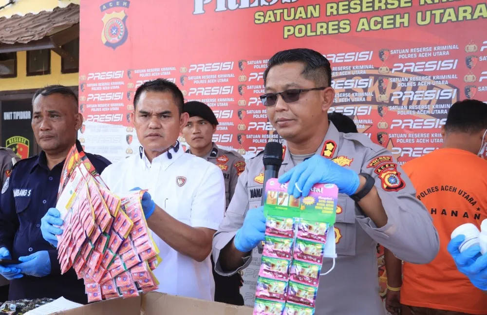 Polisi gulung perdagangan obat kuat di Aceh Utara 