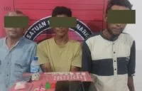 Tiga pengedar narkoba dan barang bukti 37 paket sabu ditangkap Polres Aceh Utara
