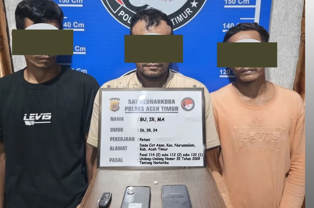 15 hari puasa ramadan, Polres Aceh Timur tangkap 12 tersangka dan 10,41 gram sabu serta 104,5 gram ganja