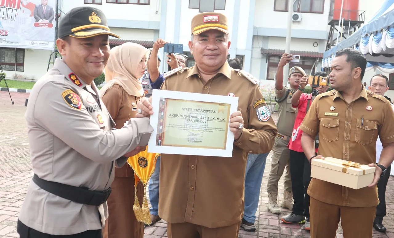 Ungkap peredaran sabu senilai Rp1,5 miliar, Kapolres Aceh Tenggara diganjar penghargaan oleh bupati