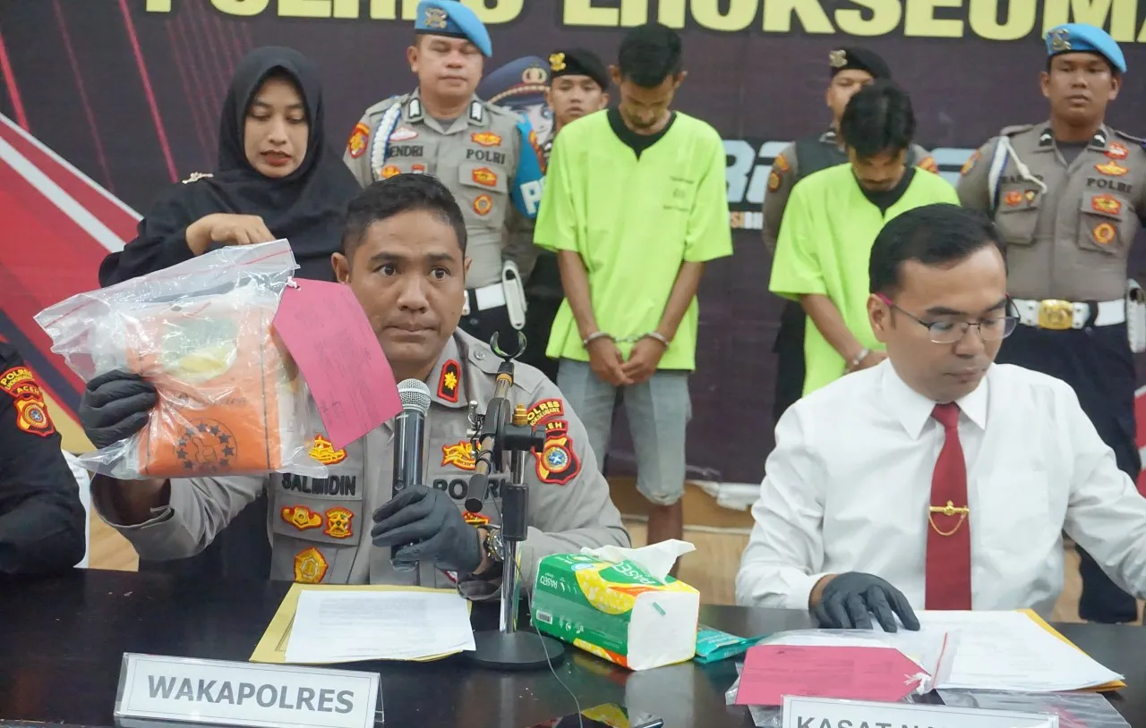 Sabu 1,1 kilogram bersama dua pengedar ditangkap di Aceh Utara