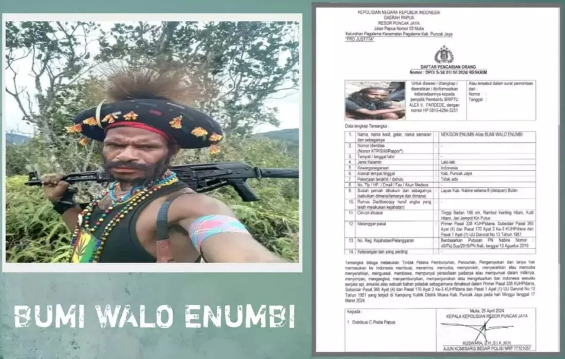 Tokoh OPM Bumi Walo Enumbi tewas ditembak Satgas TNI