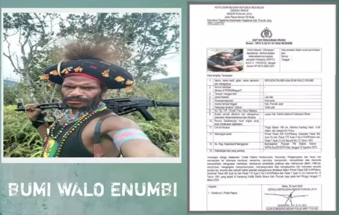 Tokoh OPM Bumi Walo Enumbi tewas ditembak Satgas TNI