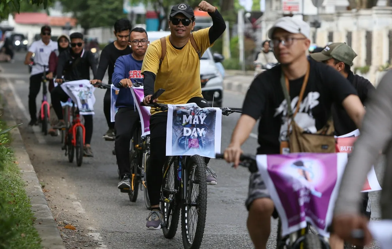 Peringati Hari Buruh Internasional 2025, Jurnalis di Aceh kampanye stop kekerasan dan upah layak
