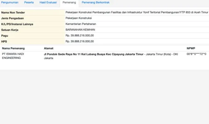 n konstruksi pembangunan fasilitas dan infrastruktur