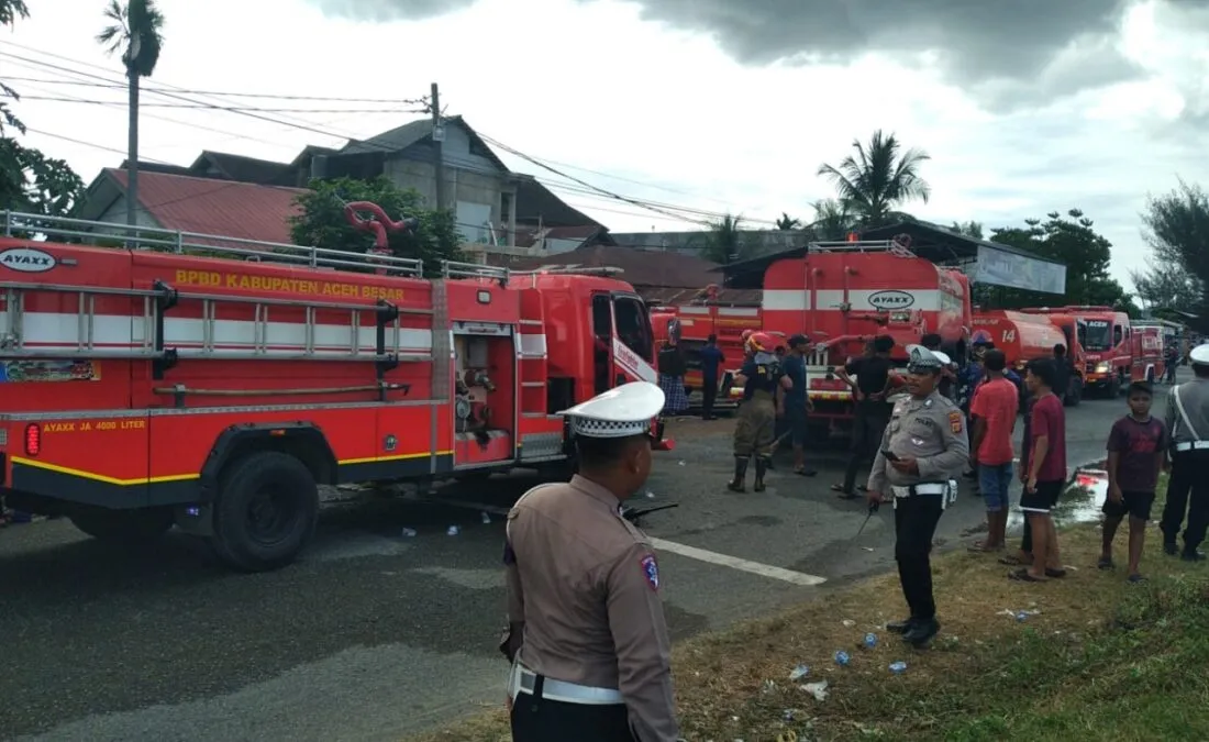 Tiga rumah di Aceh Besar terbakar