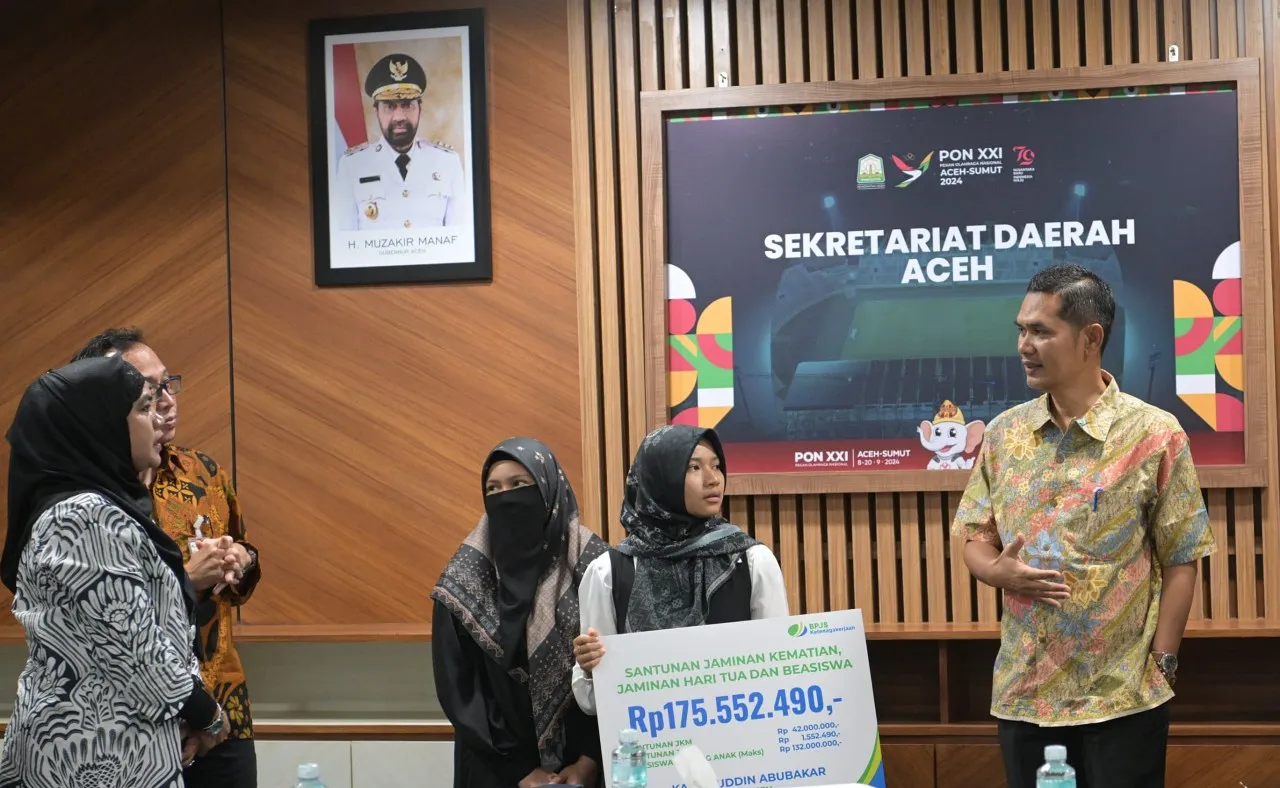 BPJS Ketenagakerjaan serahkan santunan bagi ahli waris Abu Razak, Plt Sekda Aceh : Kita apresiasi respon cepat
