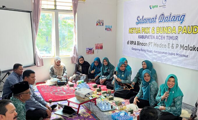 Ketua TP PKK Aceh Timur puji program PT Medco E&P Malaka di Indramakmur, Ace Timur, Kamis 19 Juni 2025. FOTO : HO popularitas.com