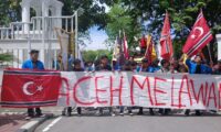 Terkait pengibaran bendera bintang bulan pada aksi mahasiswa di kantor Gubernur Aceh, ini kata Kordinator GAM