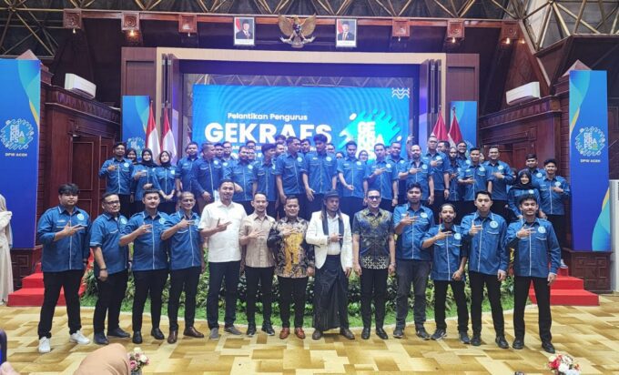 Anak Mualem, Sunnyl Ikbal dilantik Ketua Umum DPW GEKRAFS Aceh