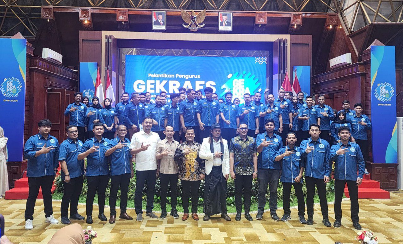 Anak Mualem, Sunnyl Ikbal dilantik Ketua Umum DPW GEKRAFS Aceh