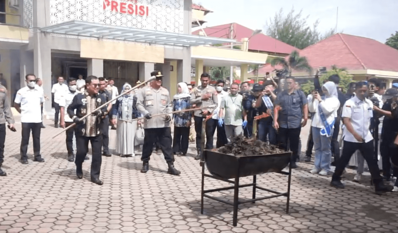 Polda Aceh musnahkan 108 kilogram sabu, 25 kilogram kokain dan 640 kilogram ganja