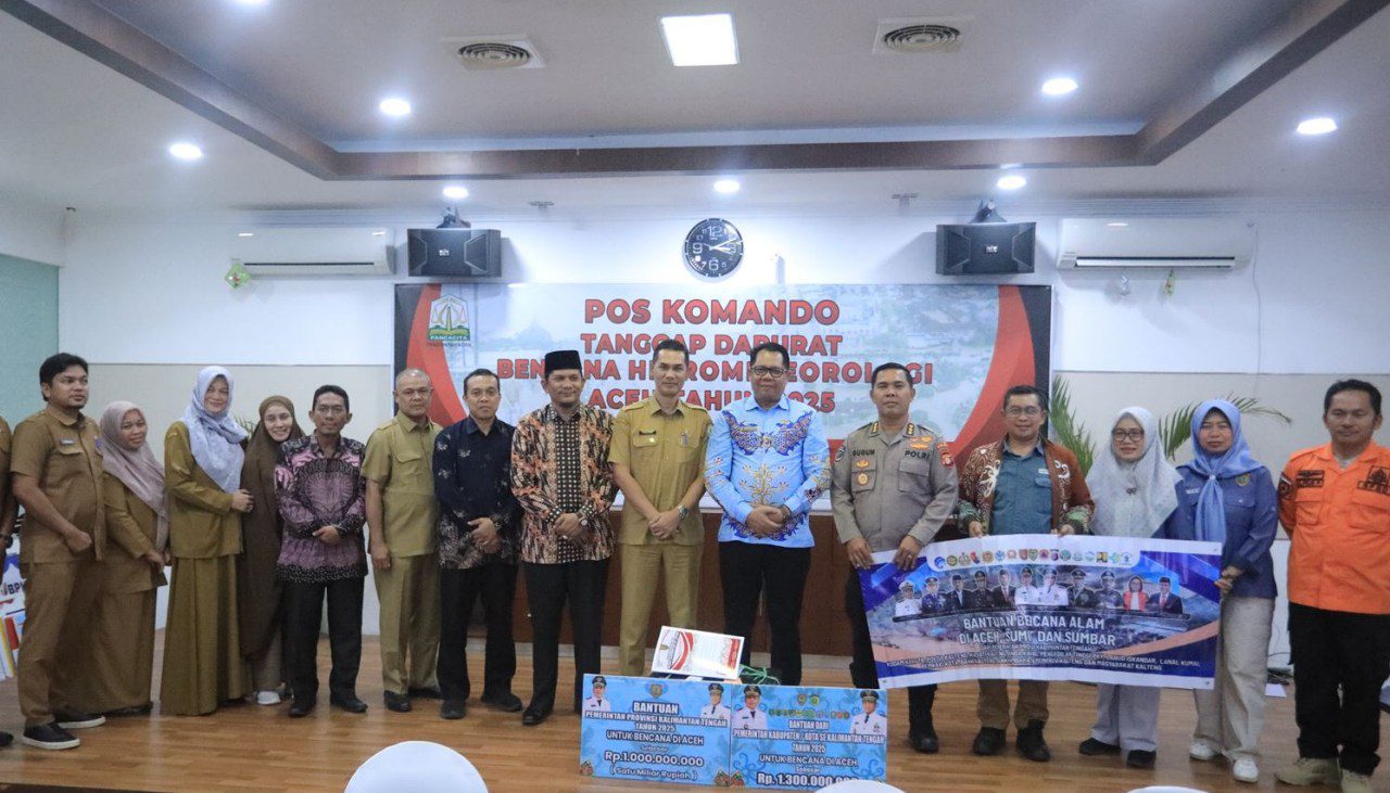 Kalimantan Tengah bantu Rp2,8 miliar untuk bencana banjir dan tanah longsor di Aceh