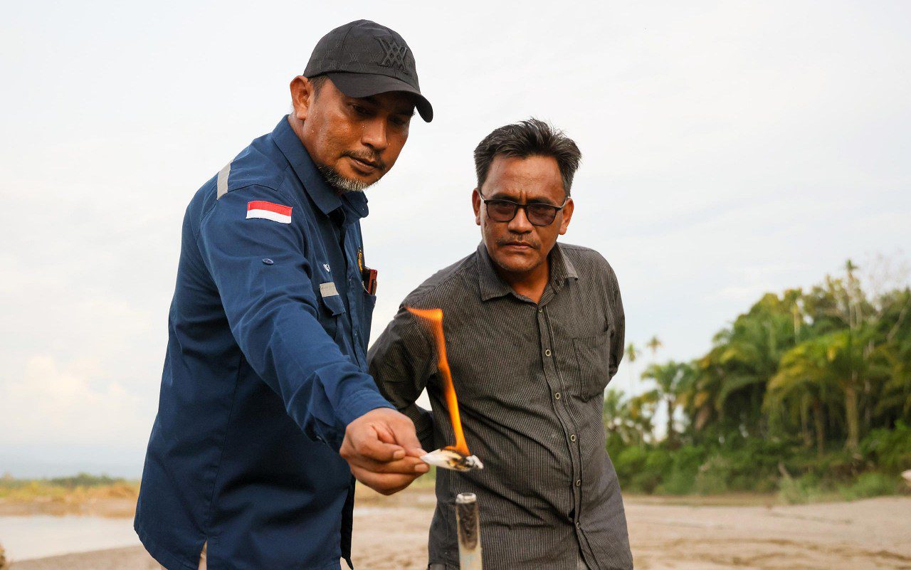 Kemunculan gas di area bekas endapan lumpur pascabencana banjir di Nagan Raya dinilai aman, BPMA : Warga jangan panik
