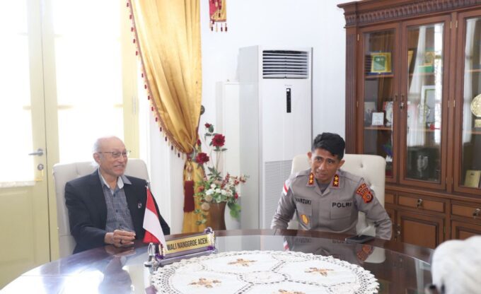 Temui Wali Nanggroe Malik Mahmud, Kapolda Aceh paparkan situasi Kamtibmas dan penegakan hukum