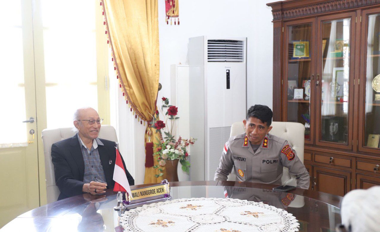 Temui Wali Nanggroe Malik Mahmud, Kapolda Aceh paparkan situasi Kamtibmas dan penegakan hukum