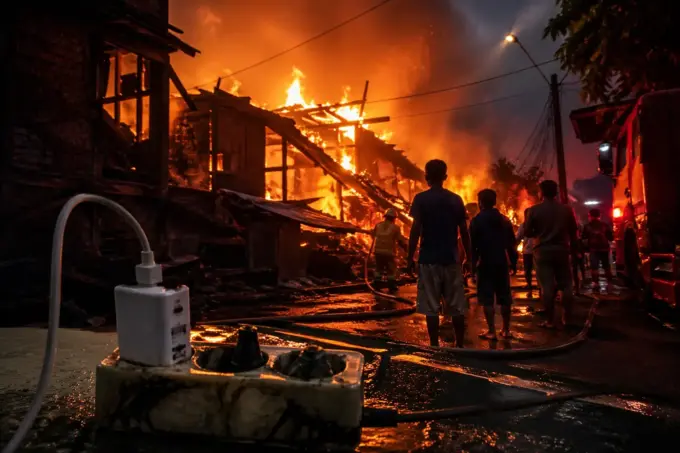 Cas HP Ditinggal, 3 Rumah di Bogor Selatan Ludes Terbakar