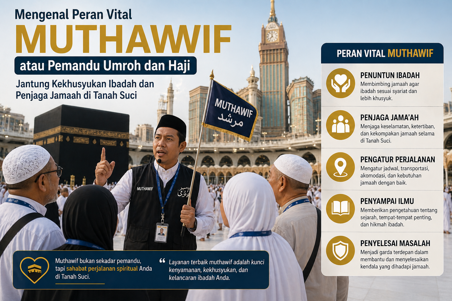 Peran Muthawif Umroh dan Haji: Tugas, Syarat, dan Perbedaannya