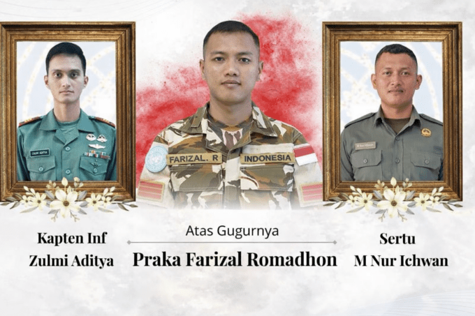 Tiga Prajurit TNI Gugur Saat Misi Perdamaian di Lebanon, Jenazah Tiba Sore Ini