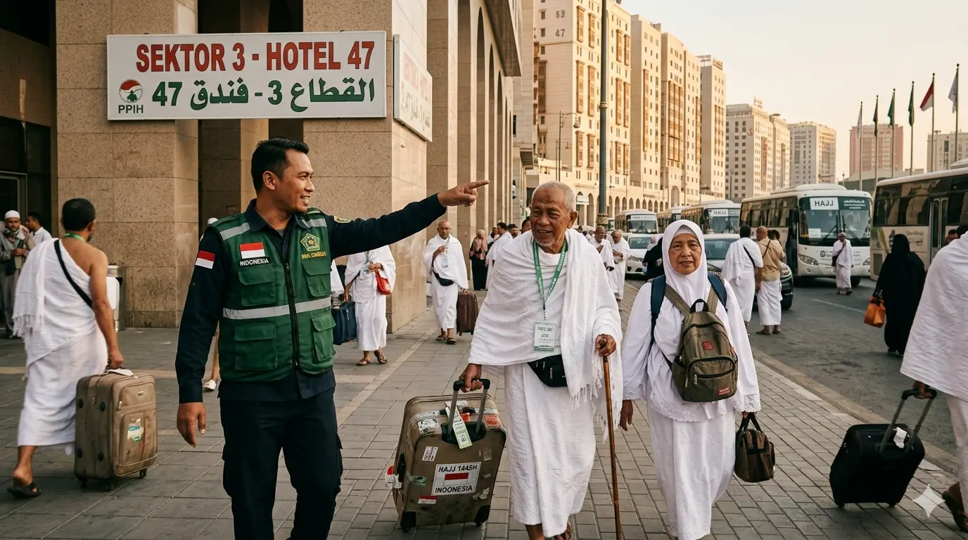 Sistem Penomoran Hotel Jemaah Haji 2026 di Makkah