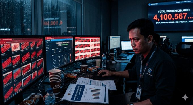 Kemenkomdigi Takedown 4,1 Juta Konten Negatif dalam 18 Bulan, Judi Online Dominasi Pelanggaran