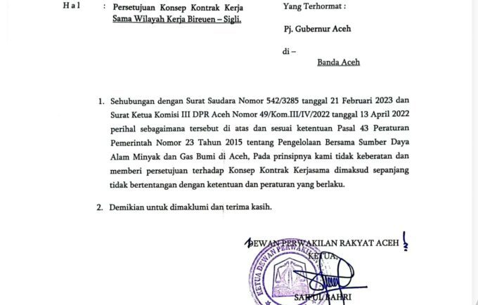 SiPAK akan laporkan Pon Yaya ke BKD DPR Aceh terkait dengan persetujuan Blok Migas Bireuen - Sigli